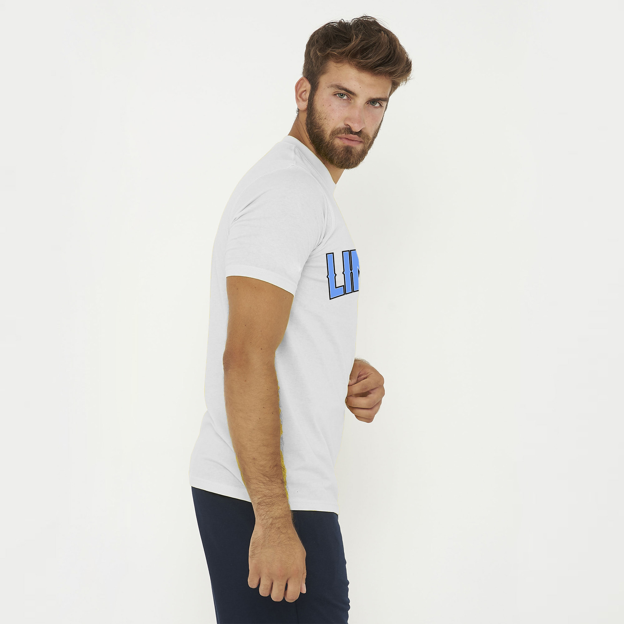T-shirt in cotone da uomo LIMITLESS bianca