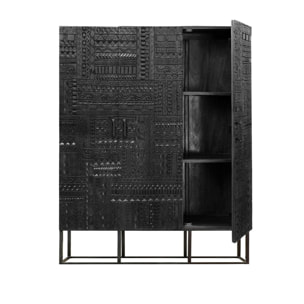 Armario de Madera de Mango 120 Cm Estilo Étnico