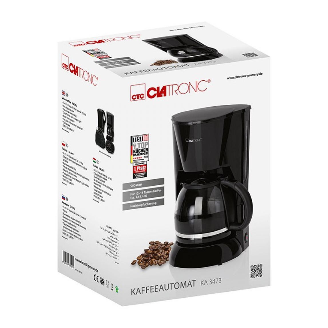 Cafetière 12-14 tasses 1,5L Clatronic KA 3473 Noir