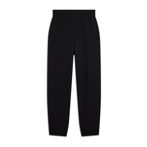 Pantaloni jogger donna in felpa garzata con elastico logato