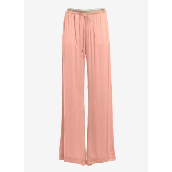 DEHA - Pantalone STRETCH SATIN WIDE LEG PANTS in Viscosa per donna