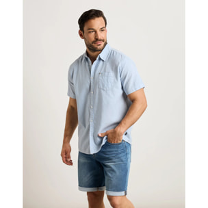 Camisa Manga Corta Azul - Folka