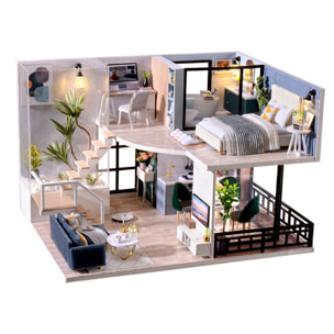 Dúplex Tiempo Acogedor. Maqueta 3D realista con gran detalle y luces led.