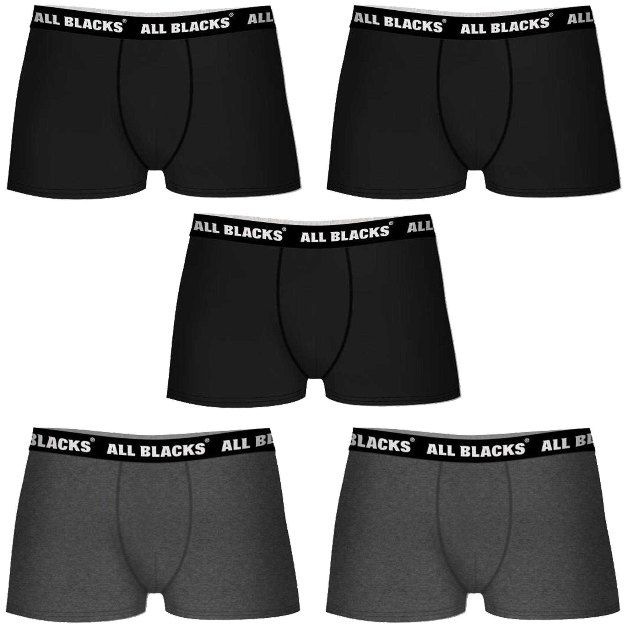 SET DE 10 BOXERS ALL BLACKS COLOR NEGRO Y GRIS