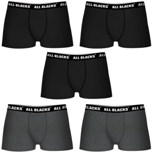 SET DE 10 BOXERS ALL BLACKS COLOR NEGRO Y GRIS