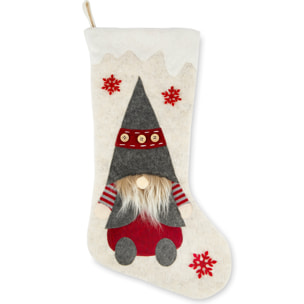 Chaussette de l’Épiphanie Excelsa – Gnomo, Polyester Blanc