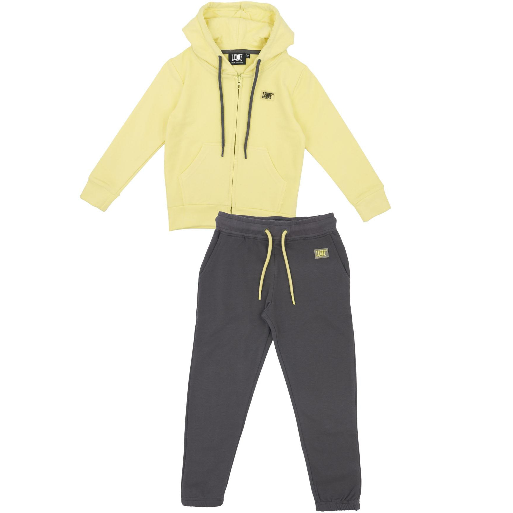 Tuta da bambina con cappuccio e full zip Basic