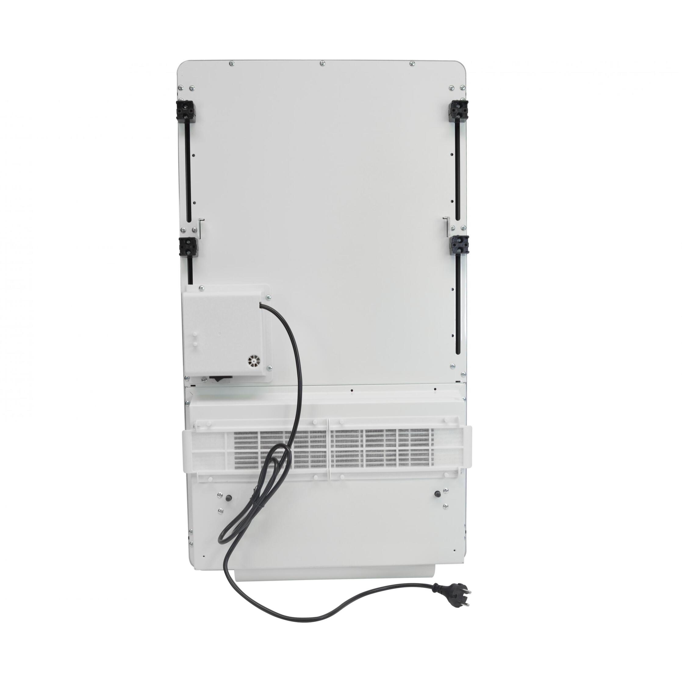 Toallero Calefactor Eléctrico 2000W cristal templado acabado en espejo y display LED ZAFIR V2000T LUX PURLINE