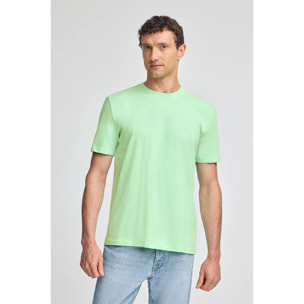 Camiseta color menta básica de cuello redondo y bordado Rigby Best