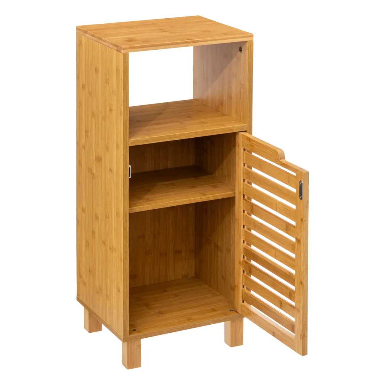 Meuble colonne 1 porte "Sicela" bambou