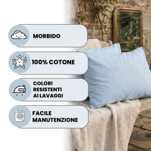 COPPIA FEDERE MAX COLOR, 100% Cotone, Made in Italy - AZZURRO