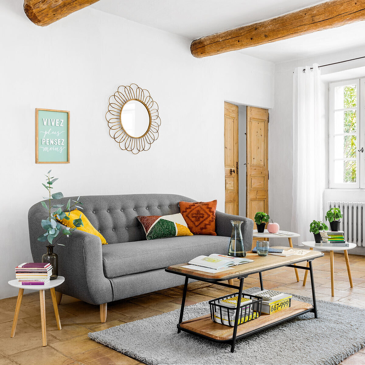 Tables gigognes "Mileo" blanc