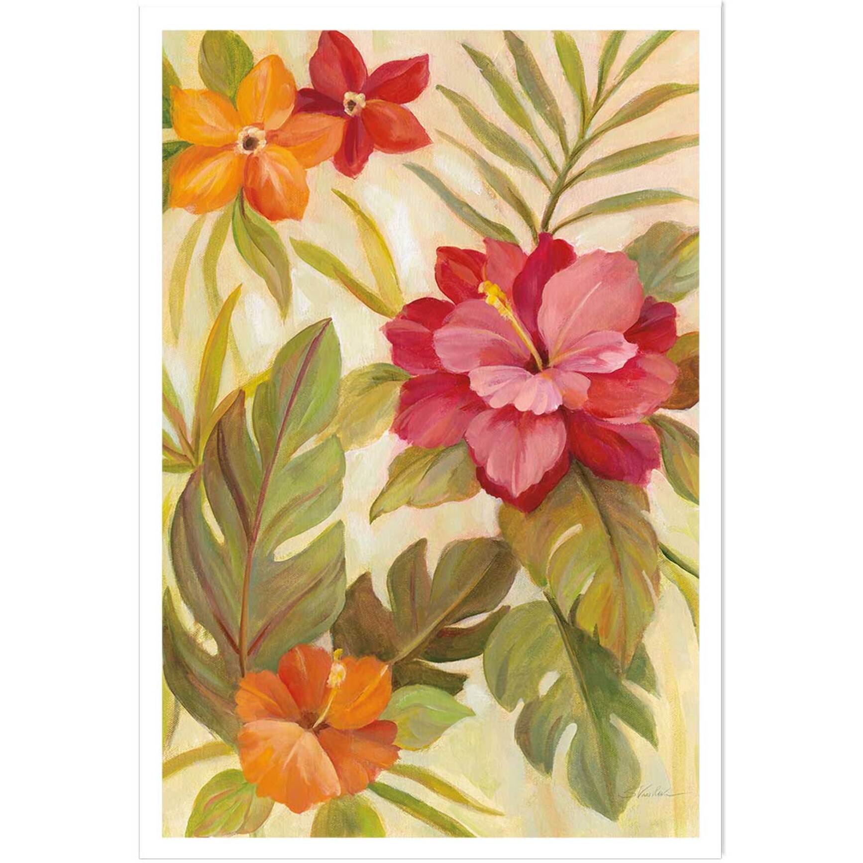 Poster Fleurs corail Affiche seule