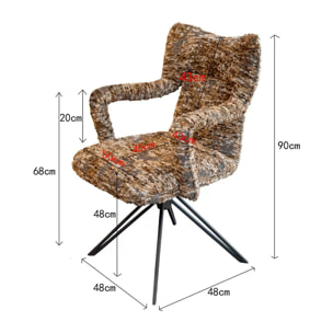 Chaise avec accoudoirs pivotante Chrissy Kare Design