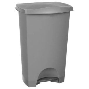 Poubelle à pédale plastique 42L Gris