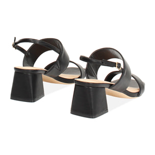 Sandali neri con tacco 5,5 cm