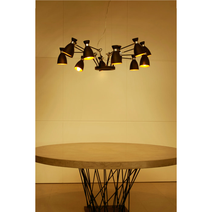 RETRO 12L Colgante negro y cobre