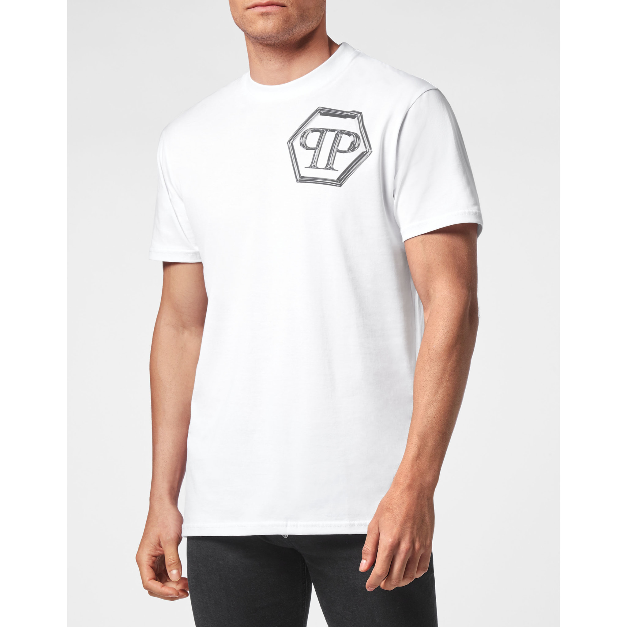 PHILIPP PLEIN T-Shirt Round Neck HEXAGON