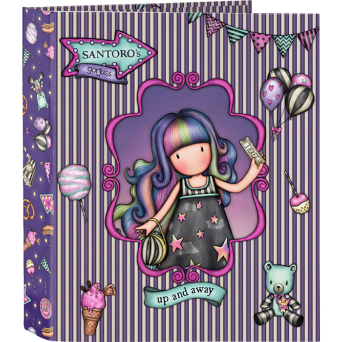 Carpeta f. 4 anillas 35mm lomo ancho gorjuss™ fairground "up and away"