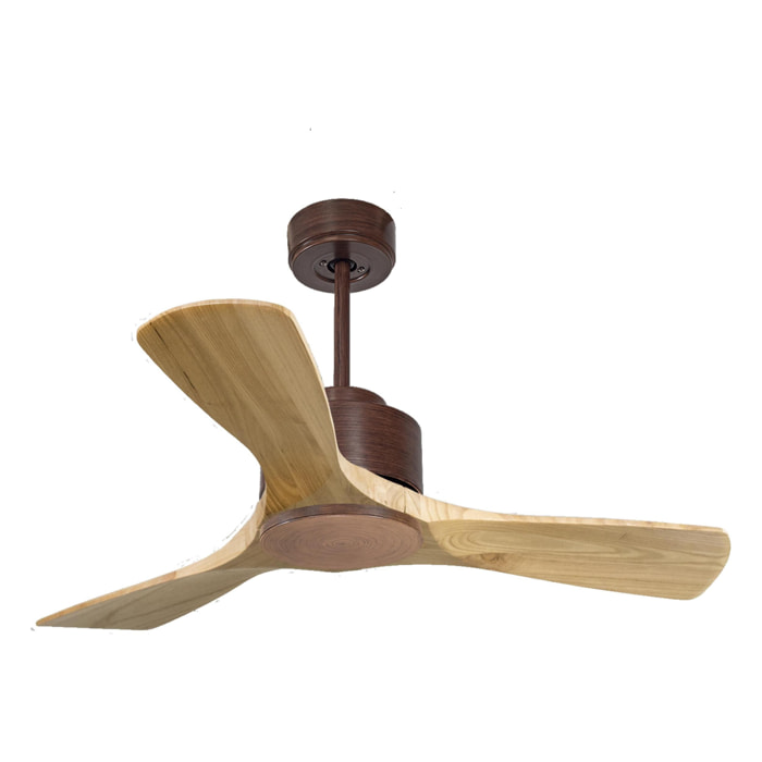 Ventilateur de plafond ø106 cm avec Wifi Réversible Hypersilence 40   W brun