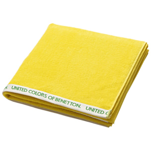 Toalla de playa velour amarillo benetton