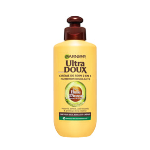 Lot de 6 - Garnier Ultra Doux Pure Huile d'Avocat & Beurre de Karité Crème de Soin 2-en-1 Nutrition Bouclante 200ml - Homme & Fe