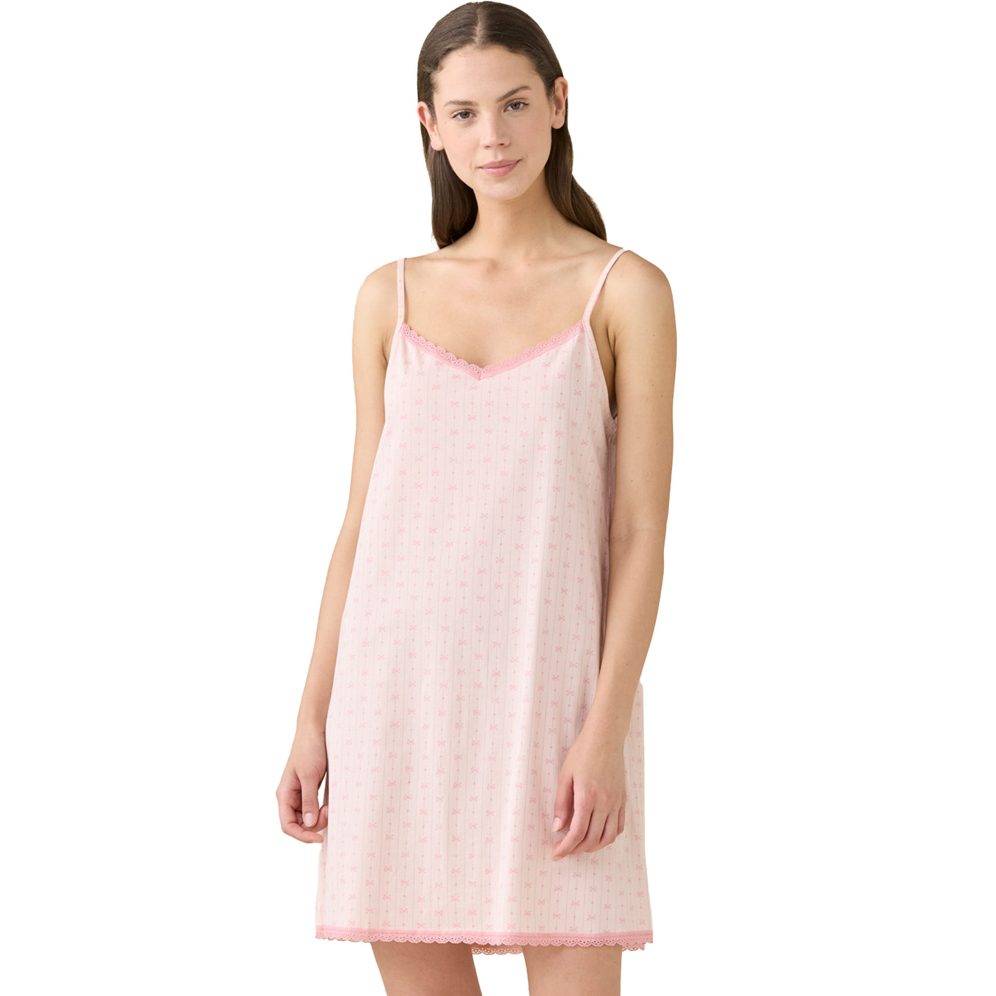 Camicia da notte donna estiva in cotone articolo romantic. Noidinotte