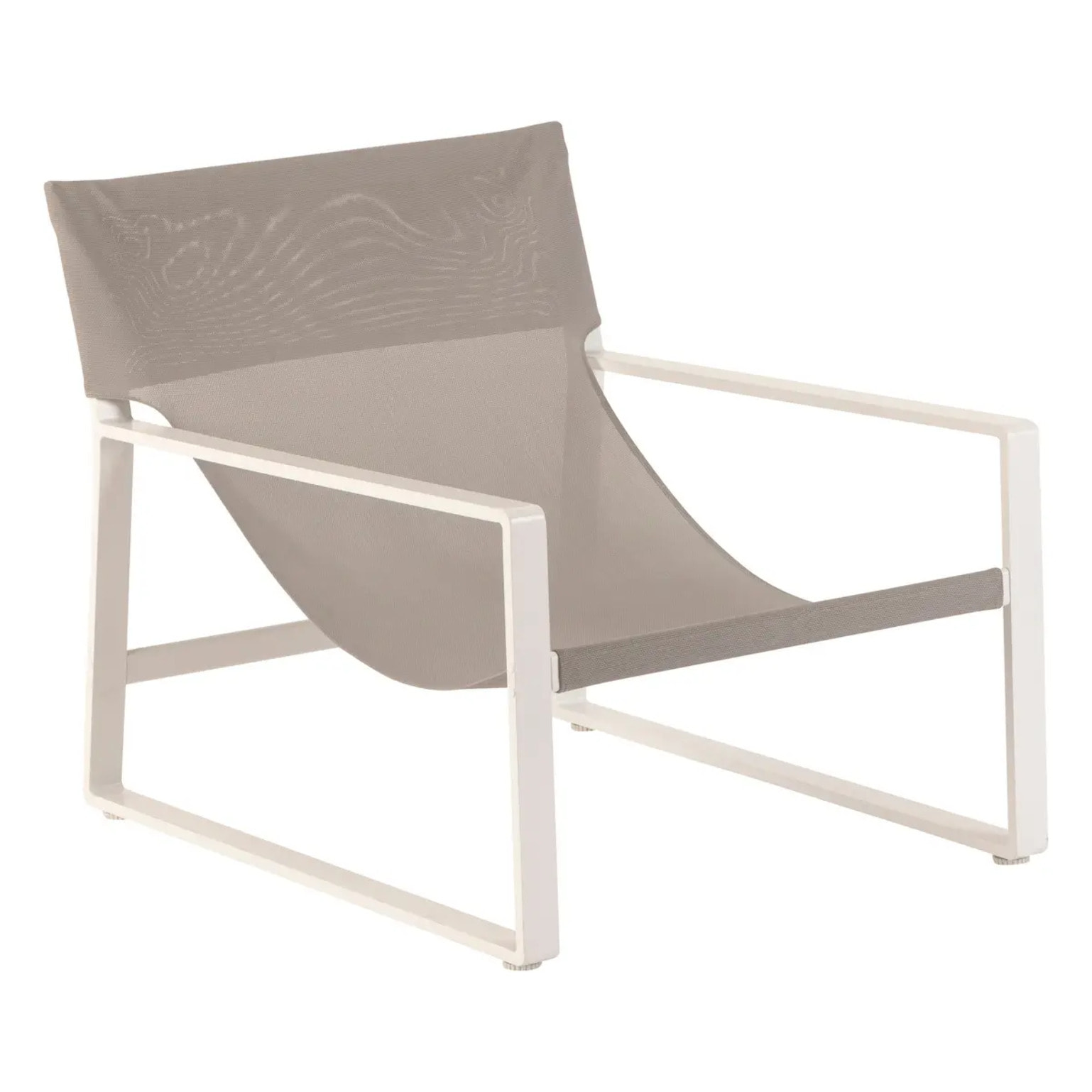 Fauteuil relax de jardin "Lambinio" blanc en aluminium en acier traité en epoxy