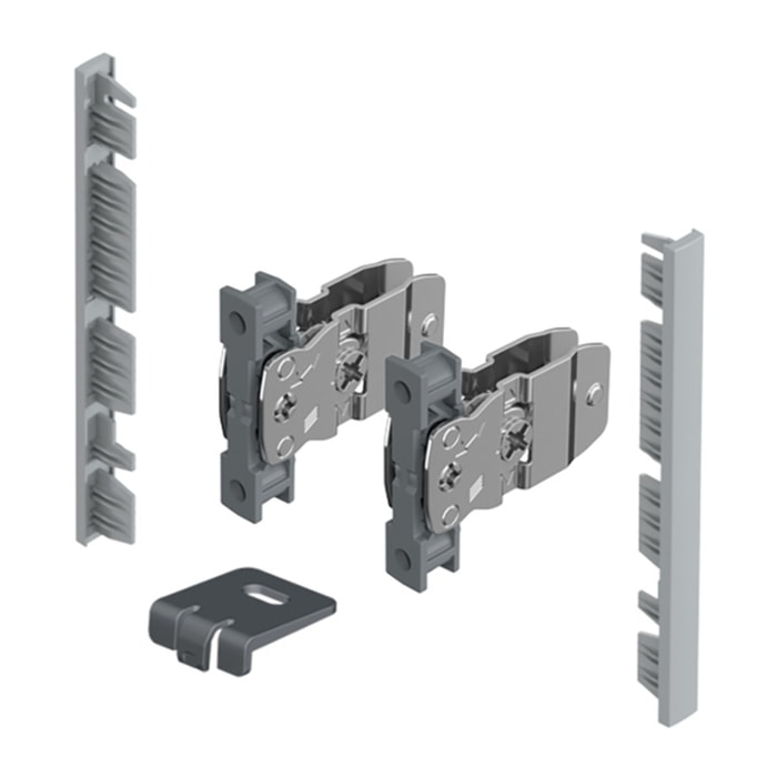 AvanTech YOU Kit de raccords pour la façade intérieure à recouper - Hauteur 101 mm - Argent - HETTICH - 9257611