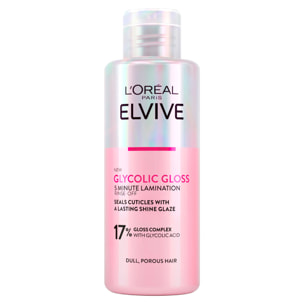 Trattamento Laminazione 5 Minuti Elvive Glycolic Gloss con Acido Glicolico per Capelli Spenti - Flacone da 200ml