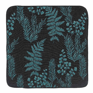 Housse de coussin aux feuillages divers - Bleu