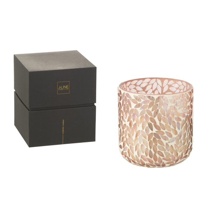 J-Line bougie parfumée Tender Rose - verre - rose - medium - 70H