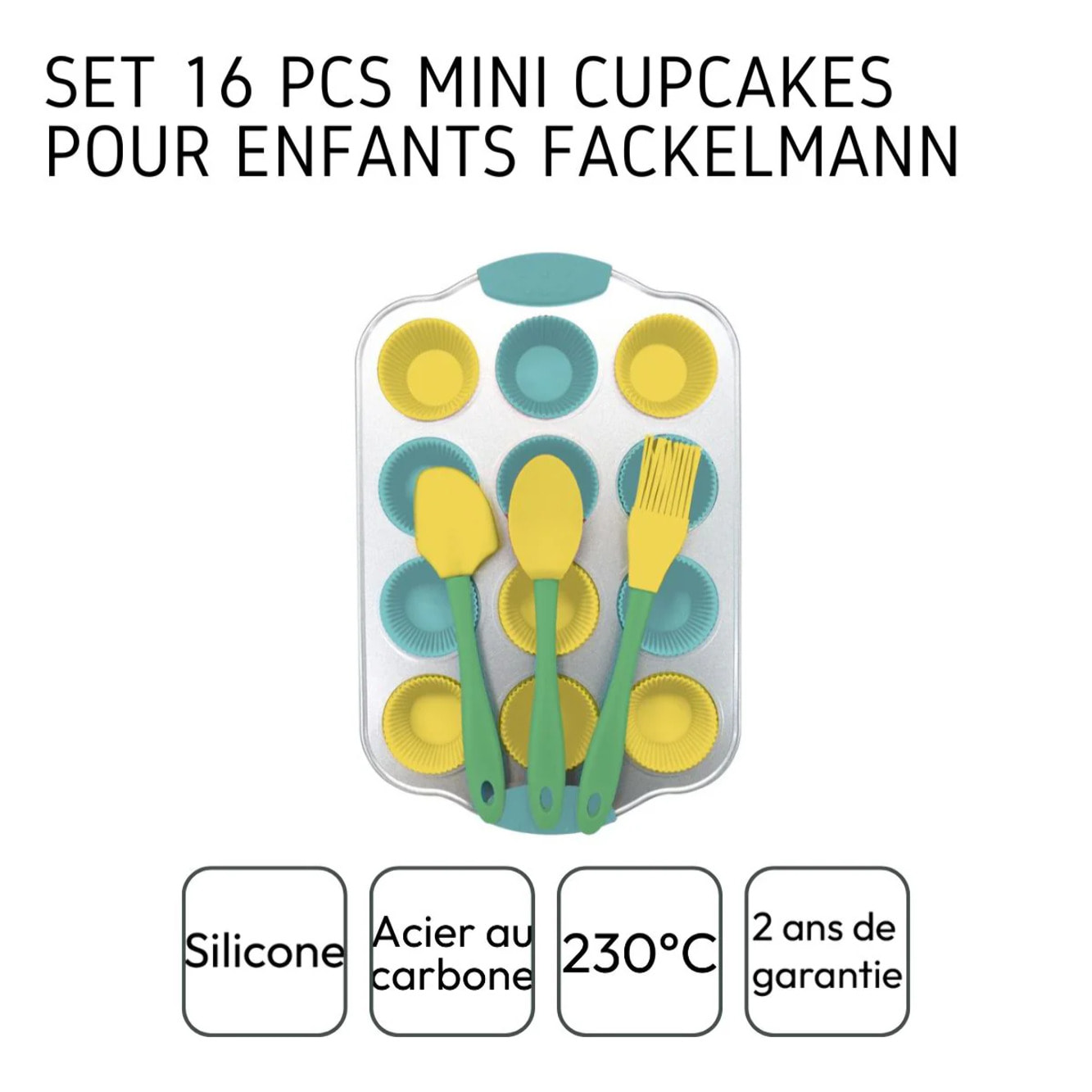 Set pour mini cupcakes 16 pièces Fackelmann Mini Monsters