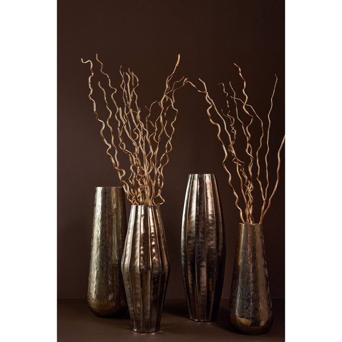 J-Line vase ligné - aluminium - doré/blanc - small
