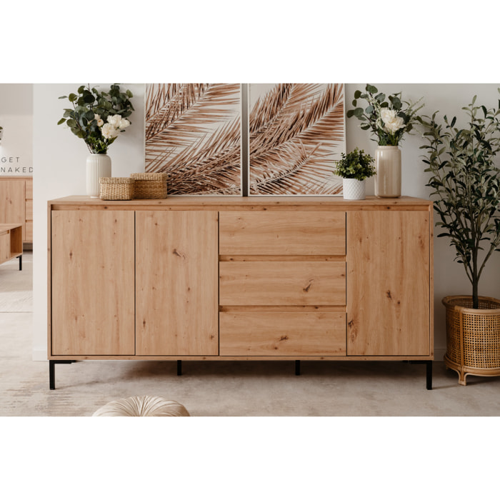 Buffet en bois avec placards et tiroirs ANTILA