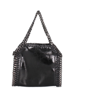 Borsa a mano da donna Made in Italy - Modello Zefira Chic - Pelle scamosciata stampata - 23.0 x 20.0 x 7.0 cm
