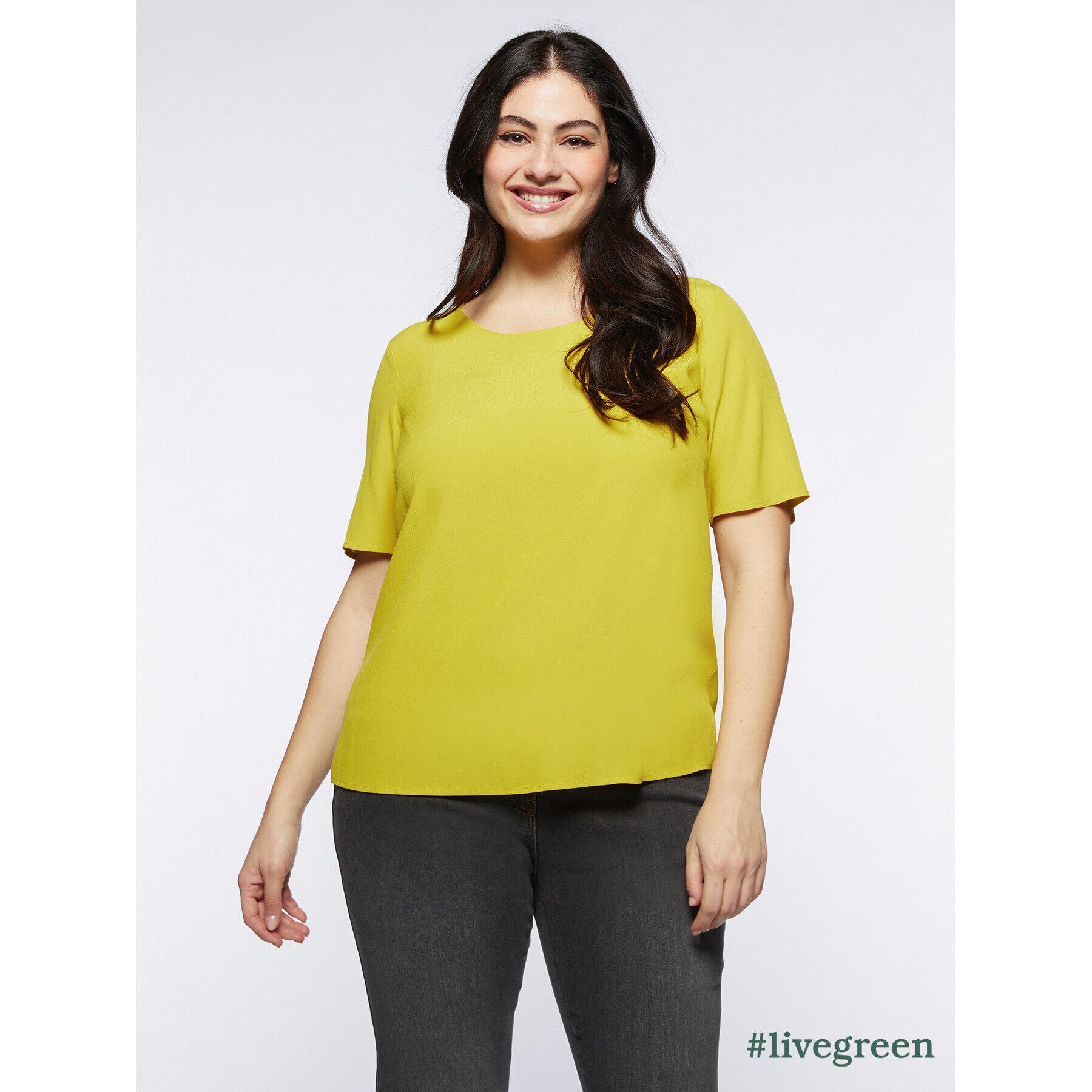 Fiorella Rubino - Blusa recta con mangas cortas - Amarillo