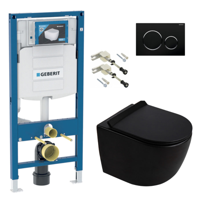 Duofix pack WC bâti-support + WC suspendu sans bride Ceramia PixL avec abattant SoftClose + plaque (GEDCEPXBMT04-FR)