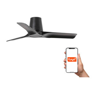 HEY TUB S Ventilateur de plafond noir TUYA