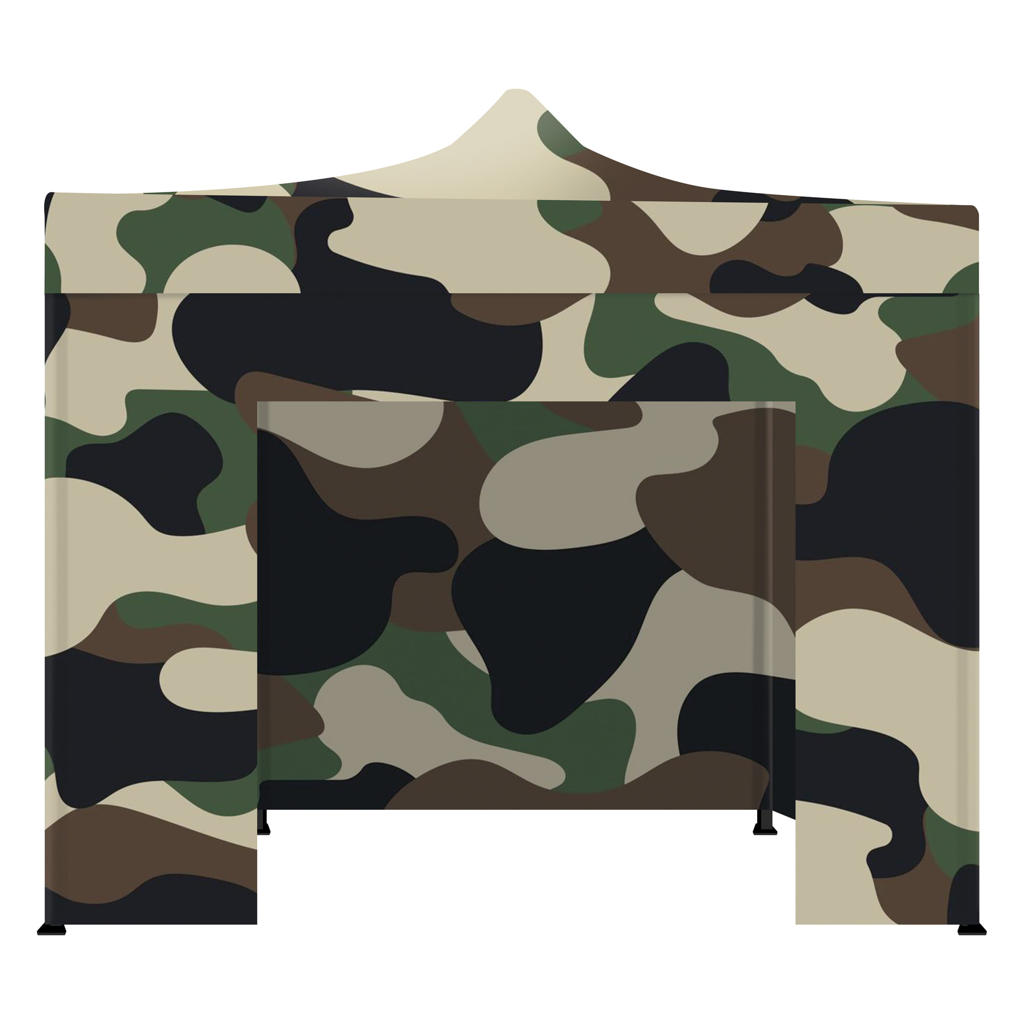 Taman Tenda / Gazebo Per Giardino 3X4,5 Mt Impermeabile Tendone Pieghevole Per Fiere E Mercati Con Teli Laterali Colore Camouflage