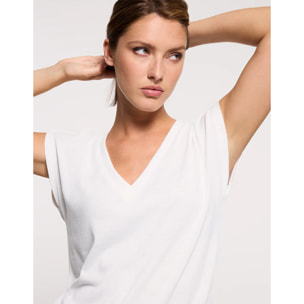 Camiseta Manga Corta Off White - Imara