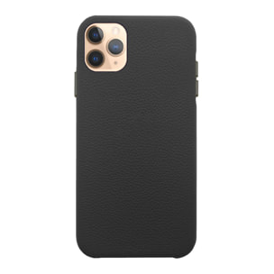 Coque iPhone 11 Pro effet cuir grainé Noir