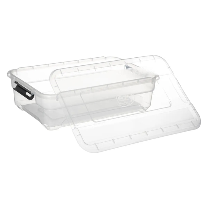 Boîte en plastique transparente "Solutions+" 26,5L