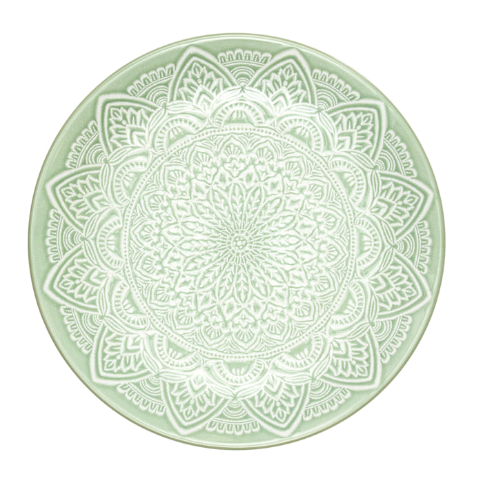 Assiette Sahara Vert D19.5cm