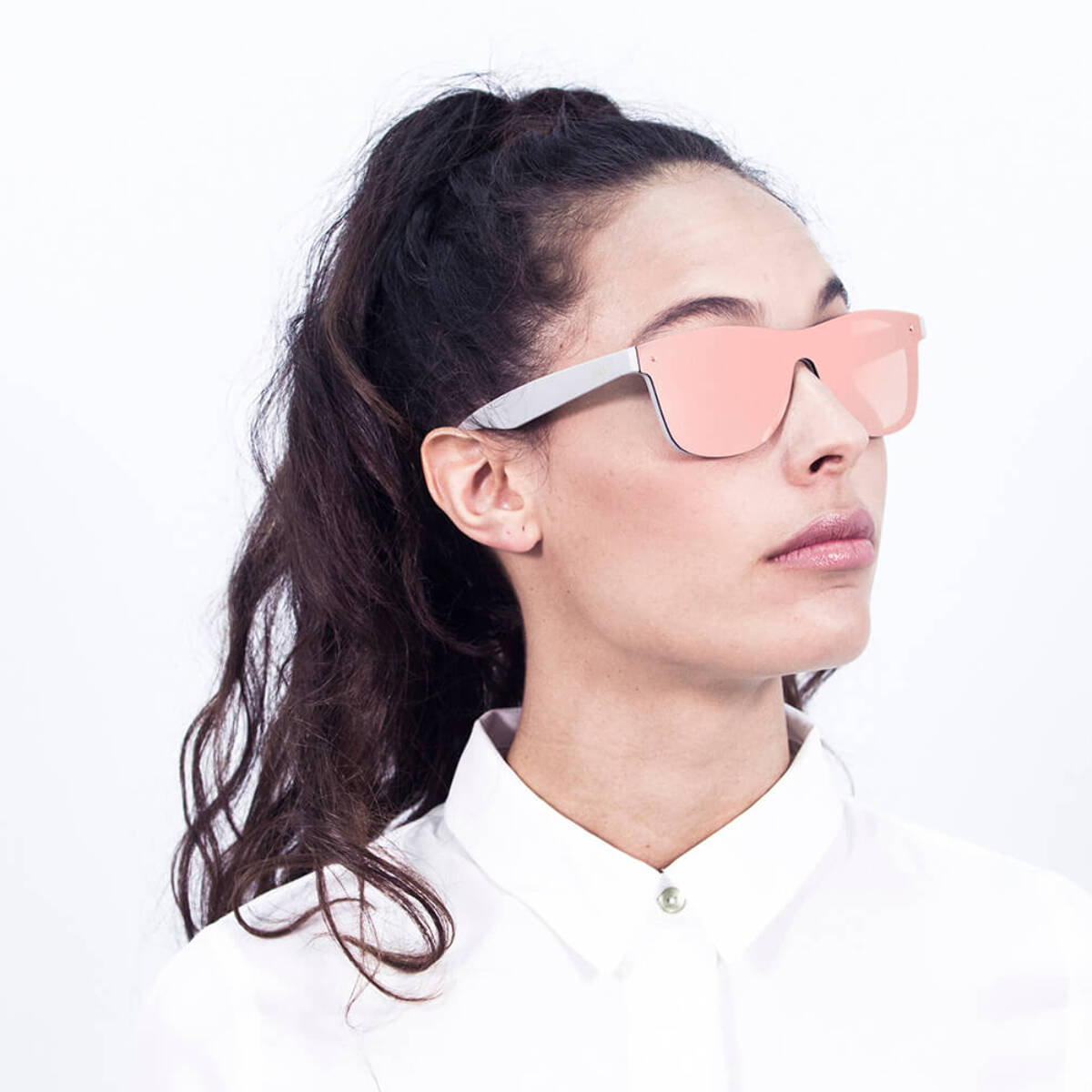 Gafas de sol PALO ALTO DALSTON - Gris sólido mate / Plana rosa revo