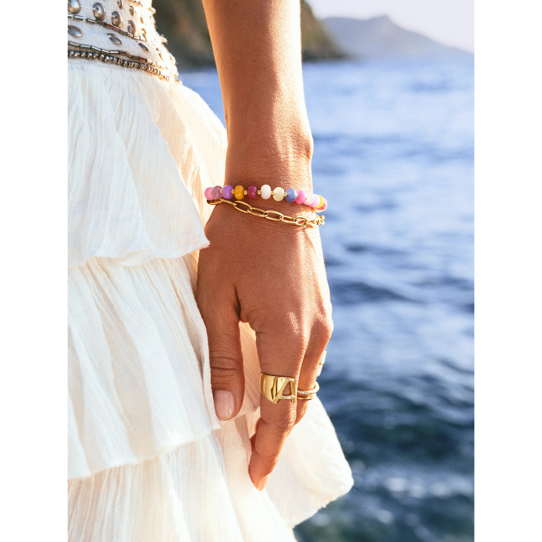 Bracciale Bali Chic Stones Acciao Placcato Oro