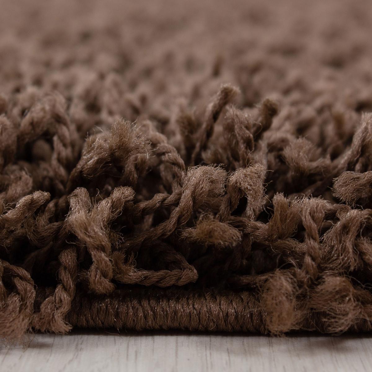 Tapis poils longs shaggy tissé motif uni ZASIVE