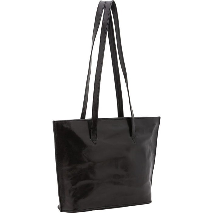 Borsa a spalla da donna - Modello False - 100% pelle - 27.0 x 38.5 x 10.0 cm