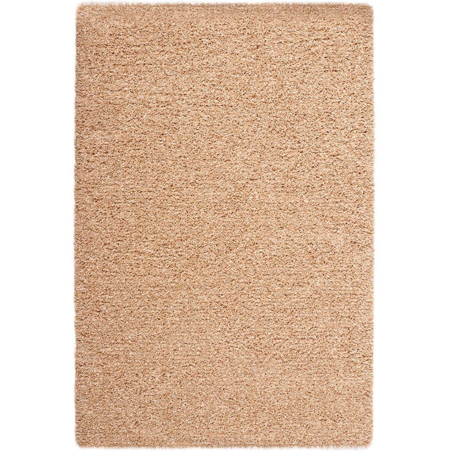 Alfombra lisa de pelo alto Catay beige, varias medidas disponibles