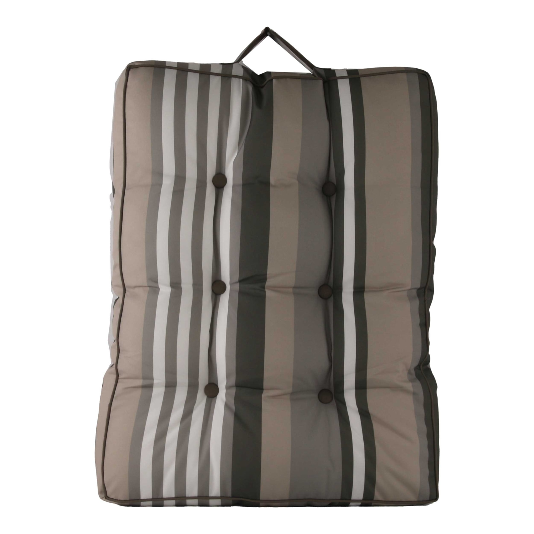 Matelas extérieur à rayures - Naturel
